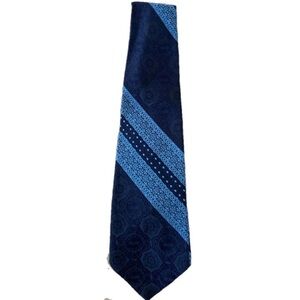 Vintage Neck Tie Beau Brummell Mr. Wonderful Blue Stripe 56”X4”